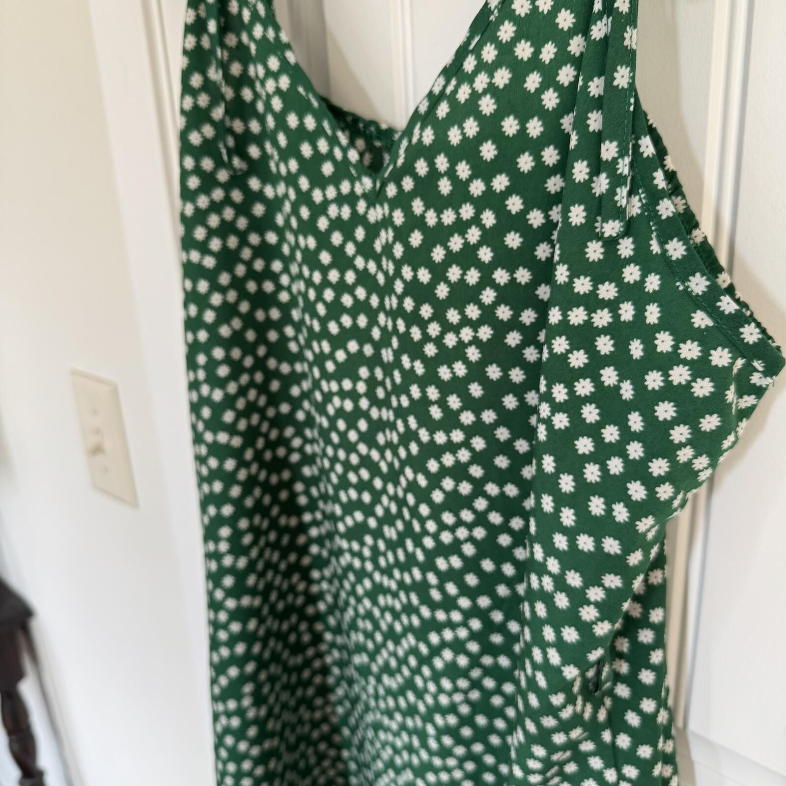 Shein SHEIN Curve Green Floral Print Dress Size 0XL Size L / US 10 / IT 46 - 3 Thumbnail