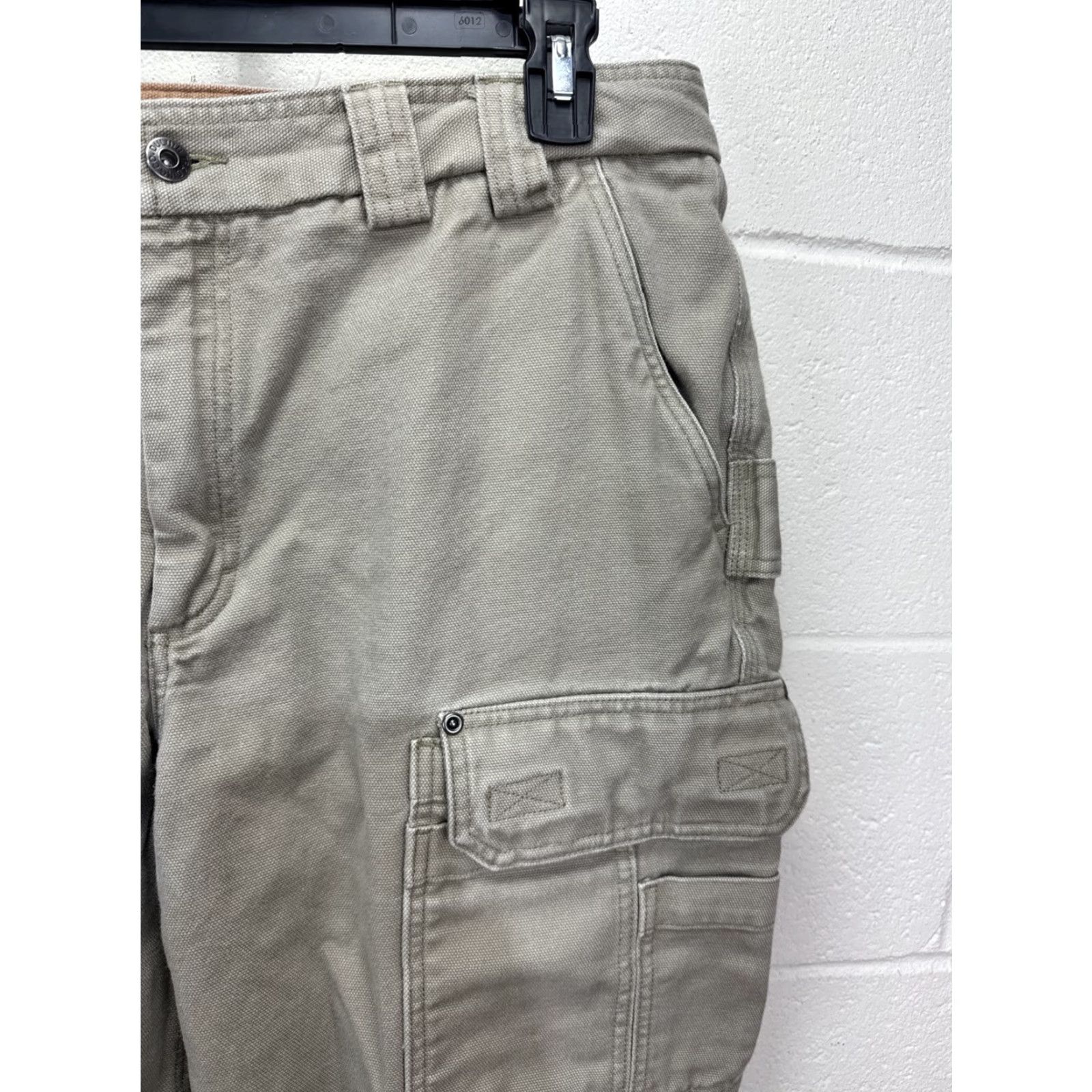 Vintage DULUTH Fire Hose Relaxed Fit Cargo Work Pants 38x28 Men's Beige Cotton Canvas 5-Pocket Tool Straps Belted Wrinkle-Resistant Casual Workwear Mens Size US 38 / EU 54 - 5 Thumbnail