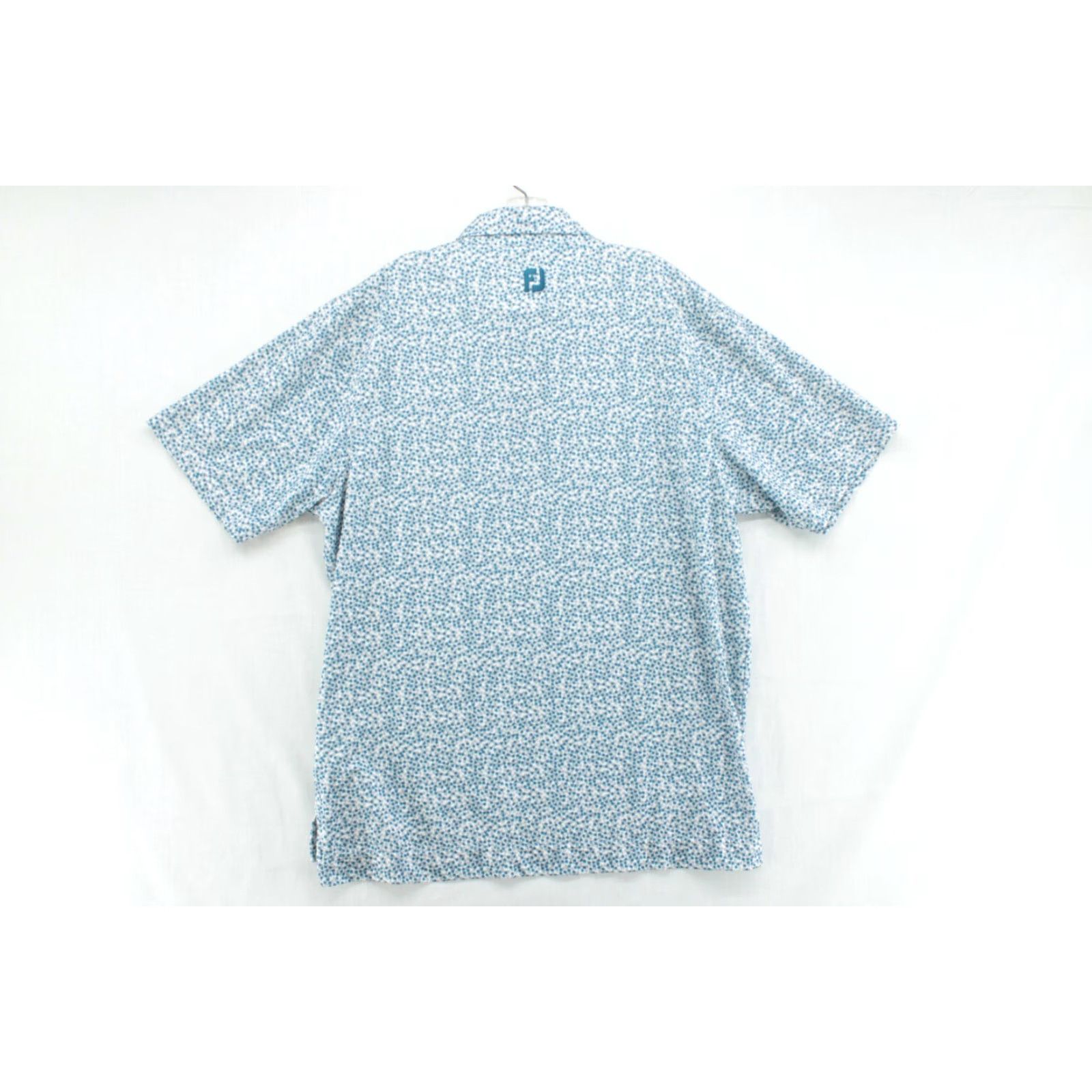 Footjoy Footjoy FJ Golf Shirt Men's Large Blue Geometric Short Sleeve Performance Polo Size US L / EU 52-54 / 3 - 3 Thumbnail