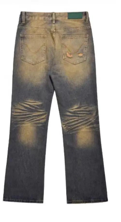 Jean Vintage distressed washed micro-flare jeans Size US 32 / EU 48 - 2 Thumbnail