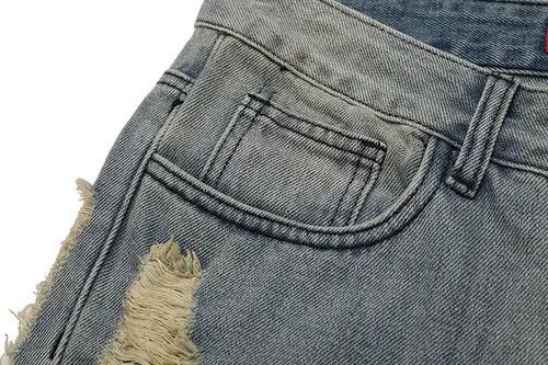 Jean Takako x Kanon Ripped frayed hole blue washed baggy jeans Size US 30 / EU 46 - 6 Thumbnail