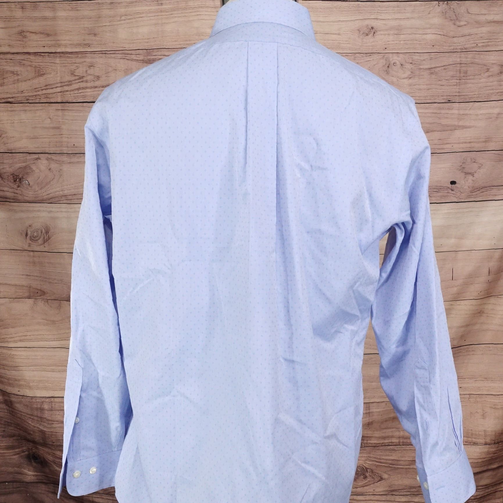 Brooks Brothers BROOKS BROTHERS REGENT NON-IRON BLUE DRESS SHIRT MEN'S 16.5 LONG SLEEVE COTTON ARGYLE Size 42R - 4 Thumbnail