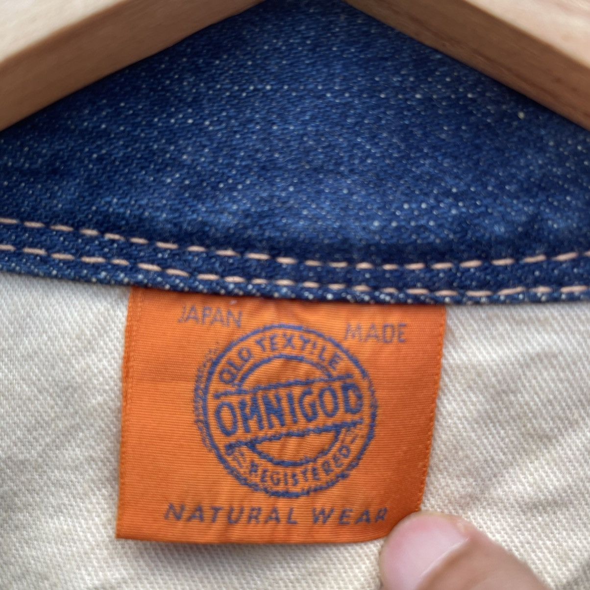 45rpm 💥Vintage Japanese Brand Omnigod Indigo Denim Jacket Size US M / EU 48-50 / 2 - 6 Thumbnail