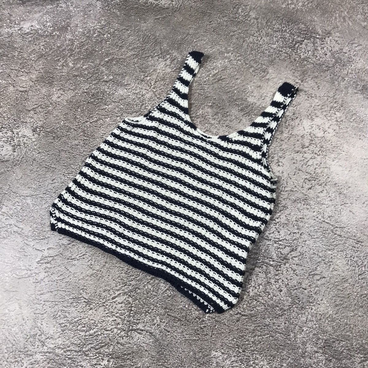 Vintage Vintage Y2K Striped Knit Tank Top Oversized Grunge 90s XS Size XS / US 0-2 / IT 36-38 - 1 Thumbnail