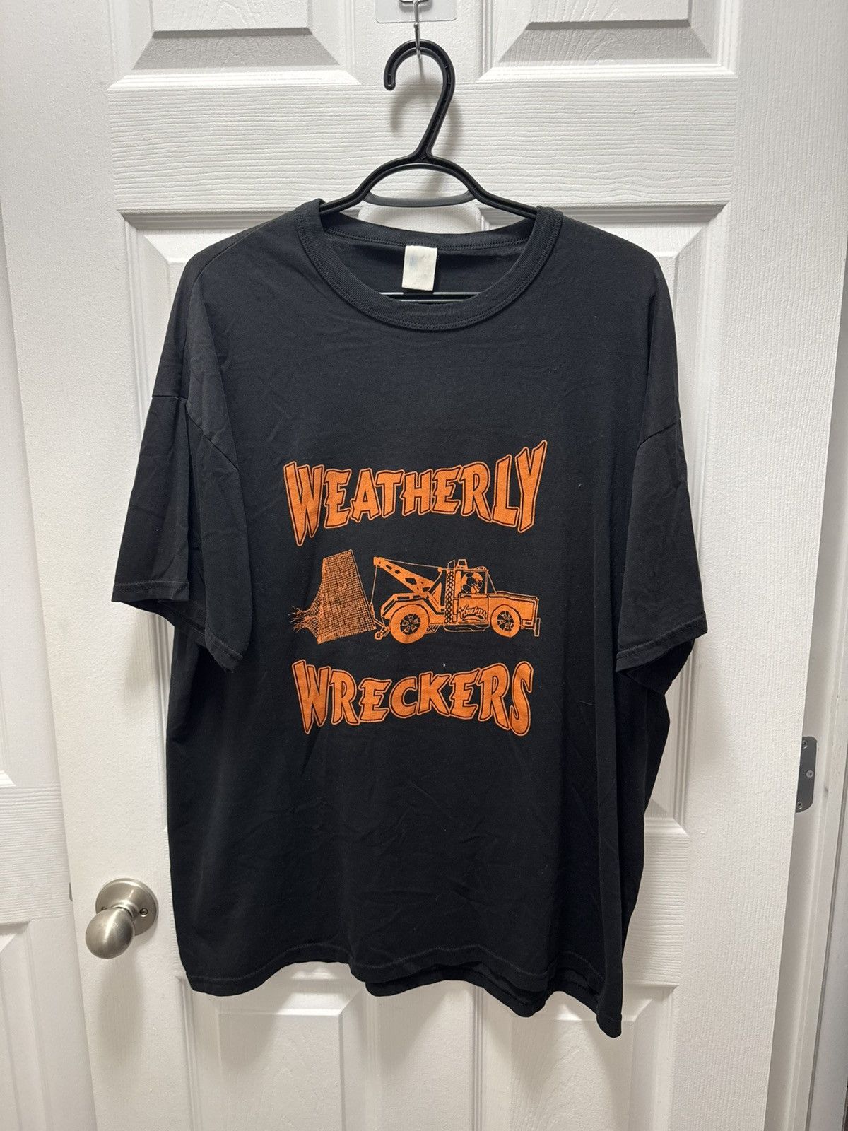 Vintage Vintage Black Shirt "Weatherly Wreckers" Custom Size US XL / EU 56 / 4 - 1 Thumbnail