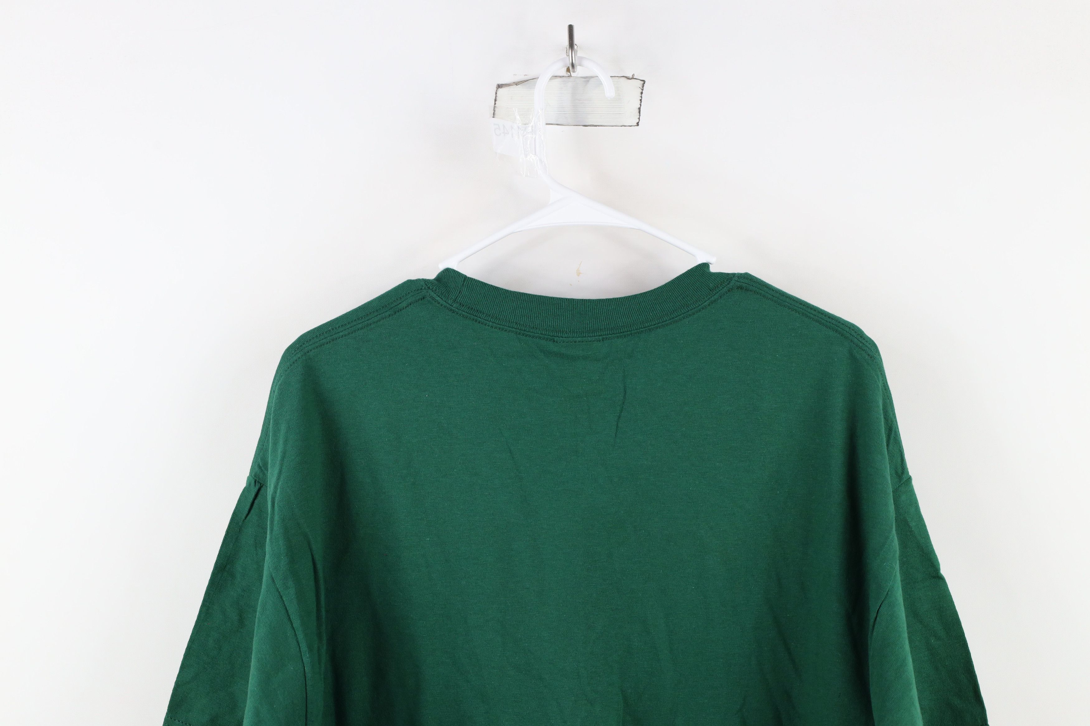 Hanes × Vintage Vintage 90s Hanes Beefy Short Sleeve T-Shirt Green Cotton Size US XL / EU 56 / 4 - 7 Thumbnail