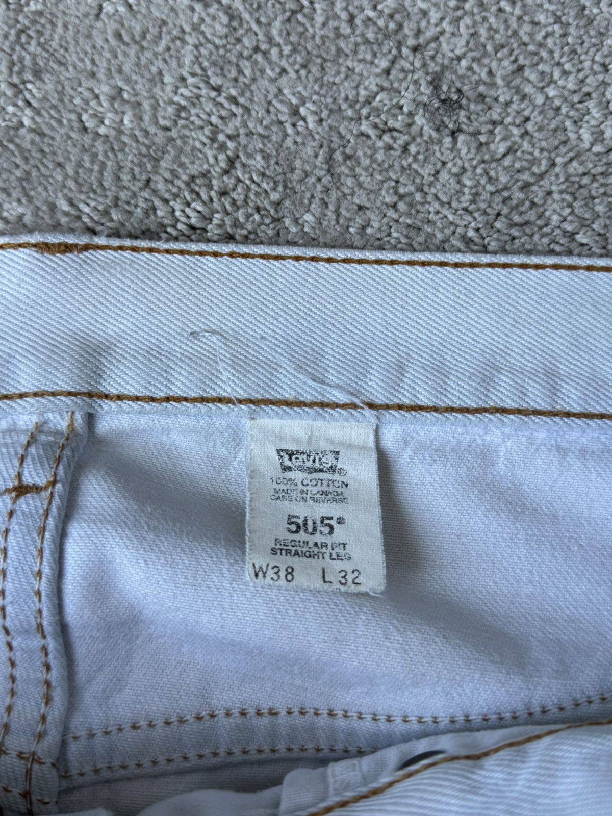 Levi's Vintage Clothing Levi’s 505 Vintage White Wash Distressed Ripped Rare Denim Size US 36 / EU 52 - 5 Thumbnail