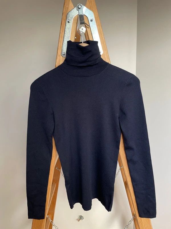 Joseph Joseph Roll Nk Ls Silk Stretch Navy Golf Turtleneck size M Size M / US 6-8 / IT 42-44 - 1 Thumbnail