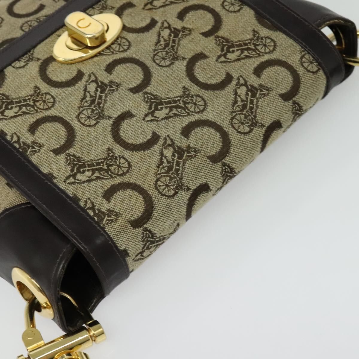 Celine CELINE C Sulky Shoulder Bag Canvas Beige Gold Size ONE SIZE - 6 Thumbnail