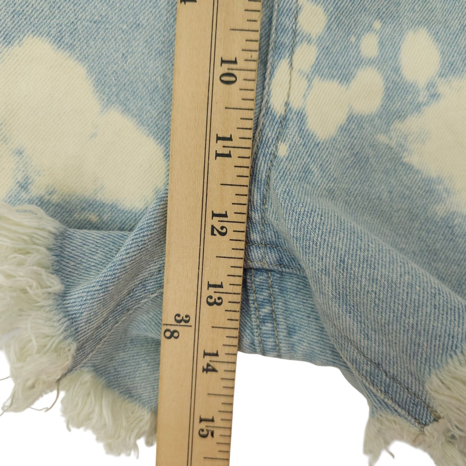 Other Wild Fable Denim Shorts 10 Bleach Dye Festival Grunge High R Size 32" / US 10 / IT 46 - 19 Thumbnail