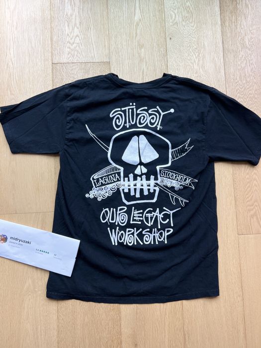 Stussy Rare Stussy Our Legacy Workshop Skull Tee-Shirt Korea Excl ...