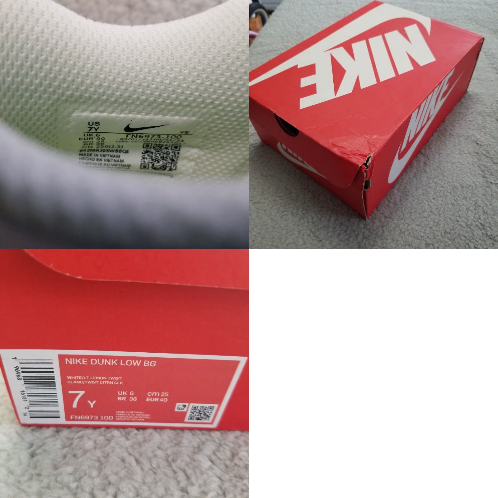 Nike Nike Dunk Low Stadium Green 7Y Athletic Sneaker Sports Mens FN6973-100 NEW Size US 7 / EU 40 - 8 Thumbnail