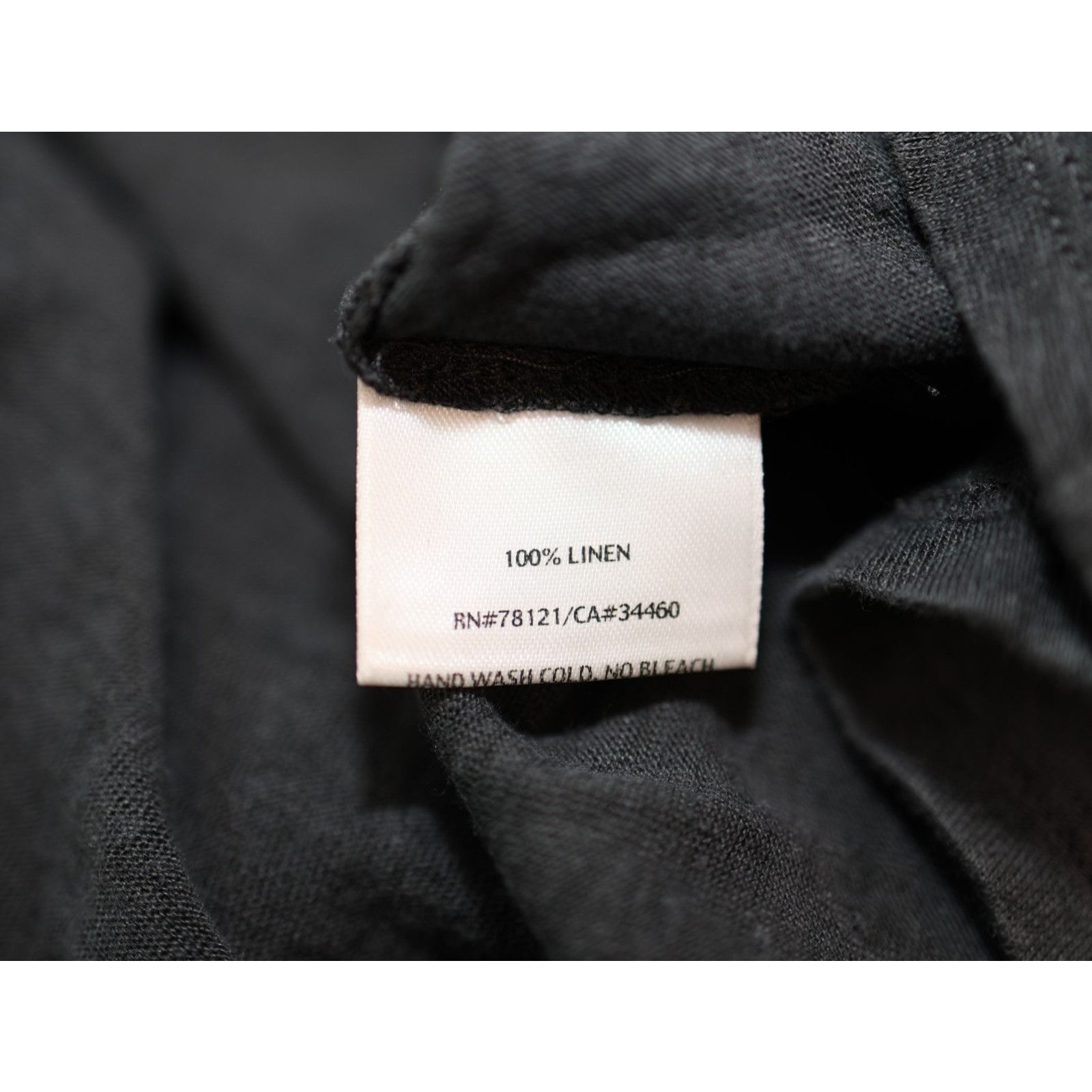 Eileen Fisher EILEEN FISHER Black 100% Linen Round Neck Tunic Dress Sz XS Size XS / US 0-2 / IT 36-38 - 5 Thumbnail