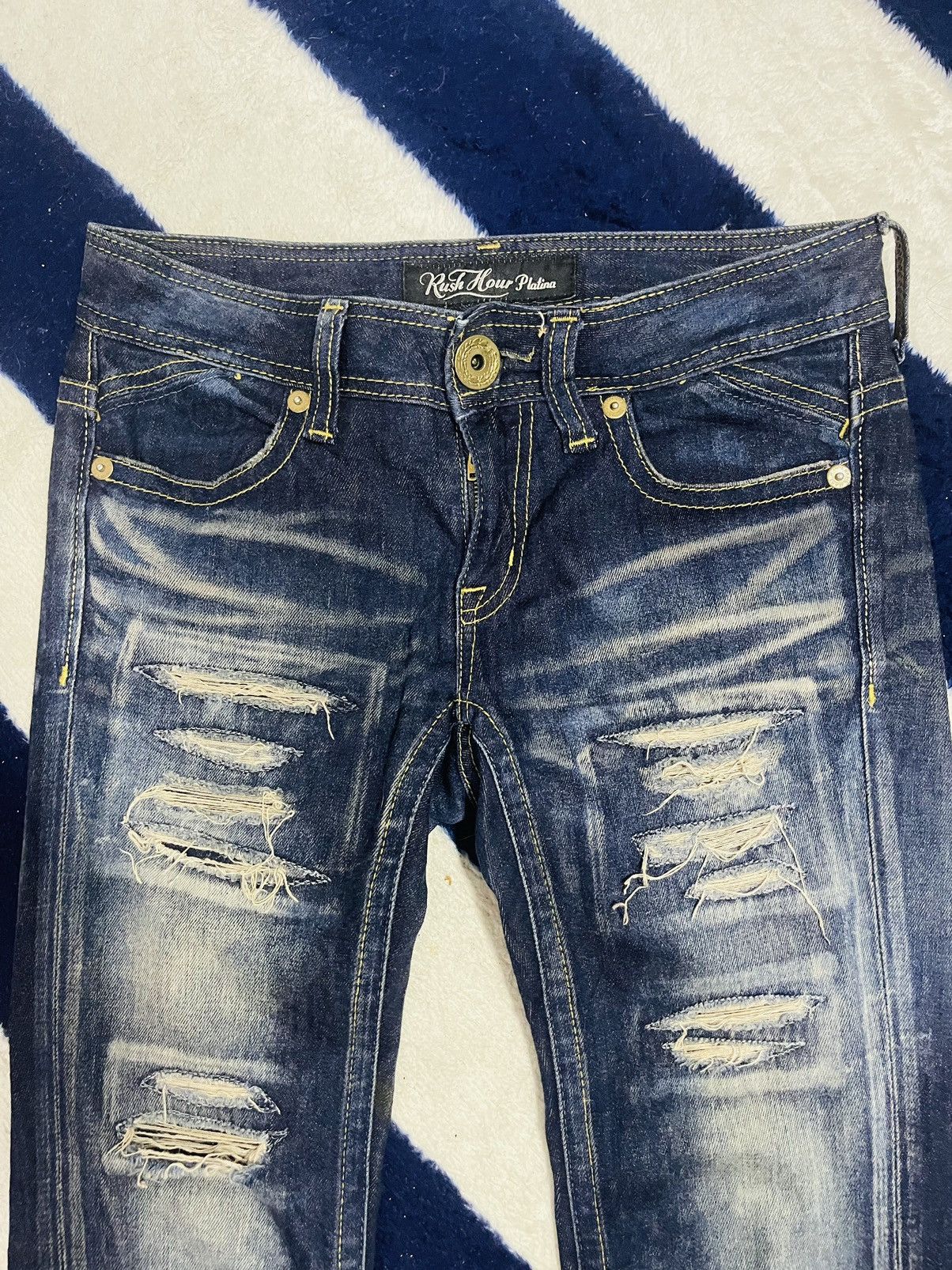 Japanese Brand × Jean Rush Hour Platina Flare Jeans (16) Size 31" - 15 Thumbnail