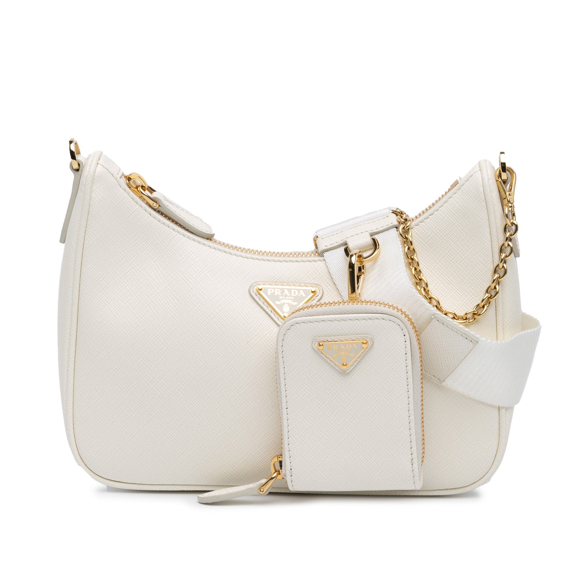 Prada Prada Saffiano Re-Edition 2005 Satchel White Size ONE SIZE - 1 Thumbnail