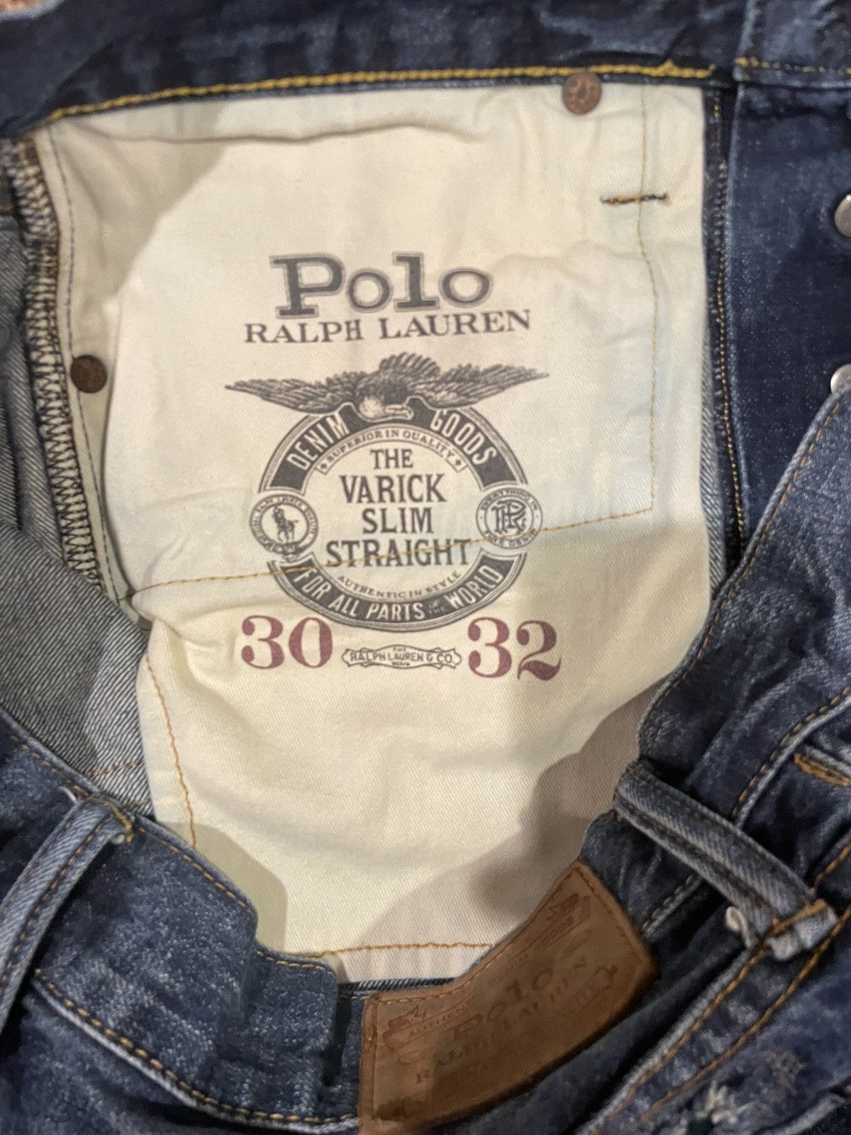 Polo Ralph Lauren × Vintage Polo Ralph Lauren Varick Slim Straight Academy Vintage Jeans Size US 30 / EU 46 - 7 Thumbnail