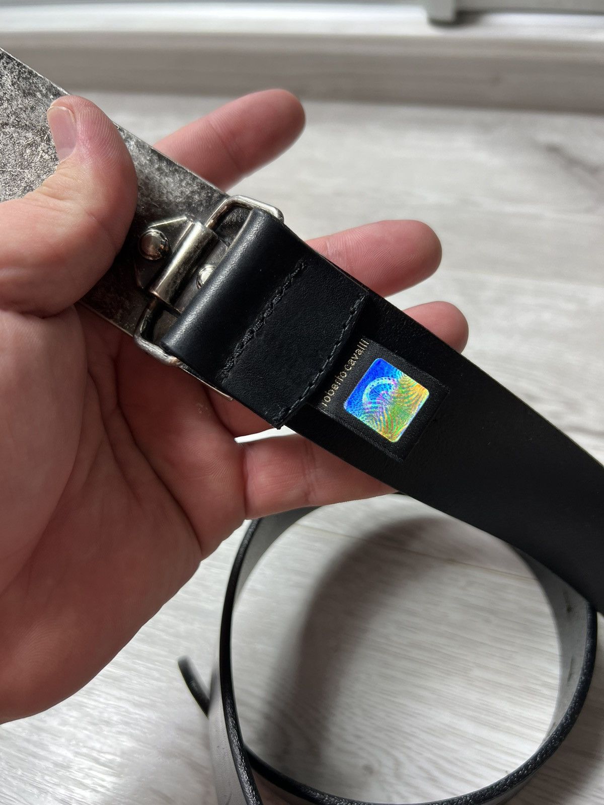 Just Cavalli Y2K Just Cavalli Leather Belt With Large Buckle Size ONE SIZE - 5 Thumbnail