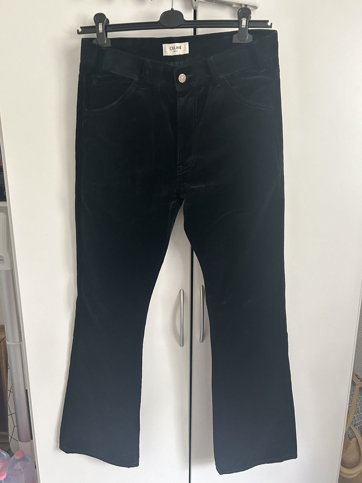 image of Celine Velvet Pant in Black, Men's (Size 30)