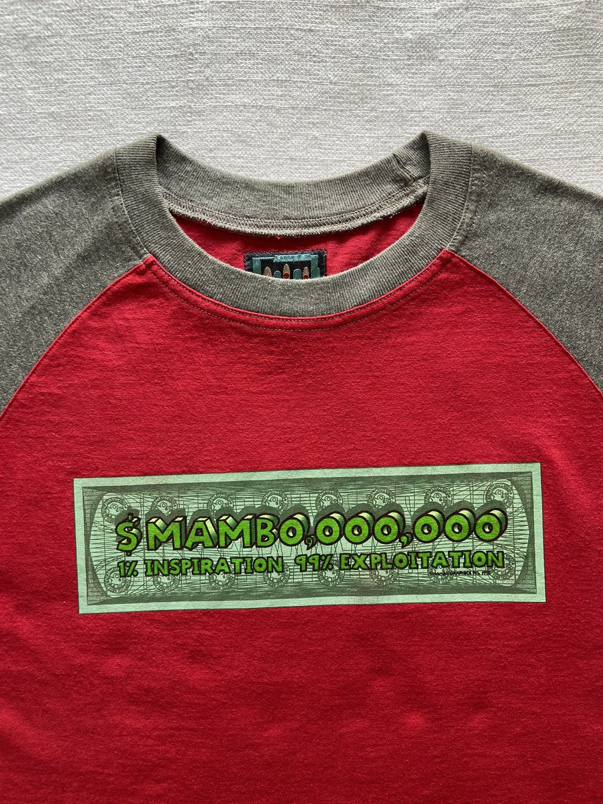 Mambo × Vintage Mambo S/S Raglan T-Shirt ( Made In Australia )( 1995 ) Size US L / EU 52-54 / 3 - 3 Thumbnail