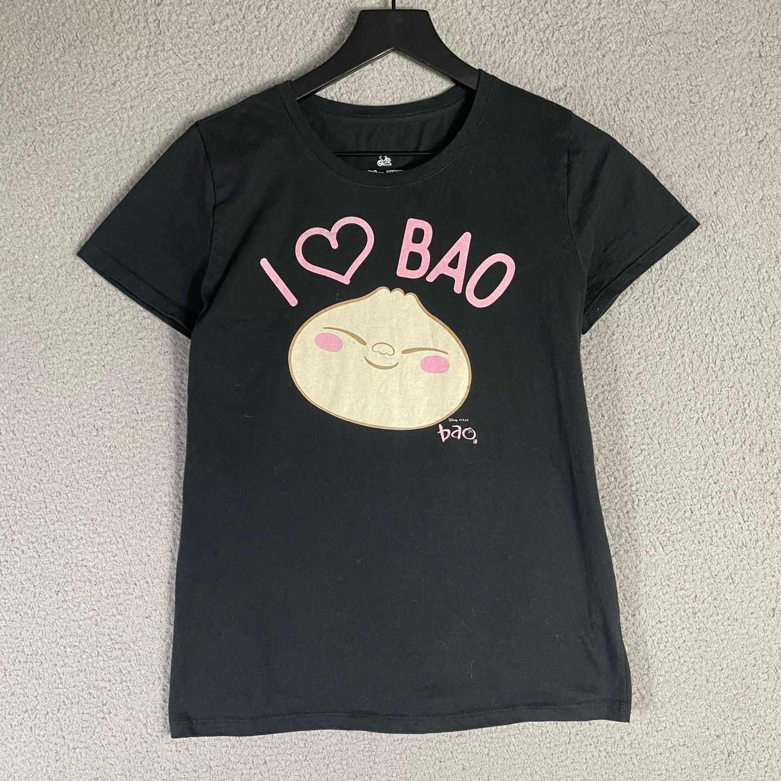 Disney Disney Pixar Bao I Love Bao Black Graphic T-Shirt Small Size S / US 4 / IT 40 - 1 Thumbnail