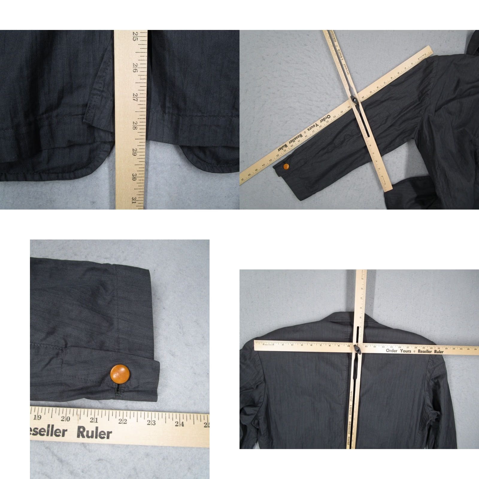 J.Crew VINTAGE Seventy International 2 Button Blazer Men's Medium Gray Cotton Made in Italy Size 40R - 8 Thumbnail