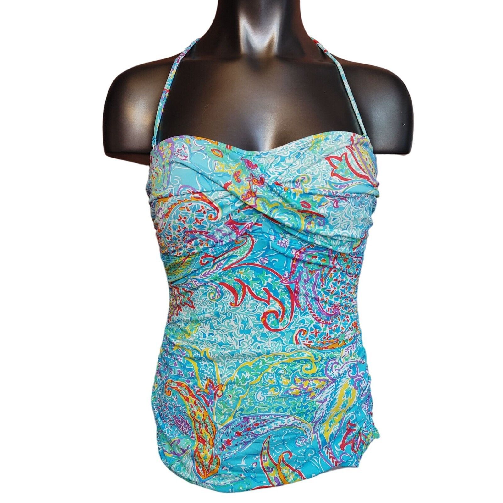 Ralph Lauren Ralph Lauren | Women's Swimwear Floral Blue Bikini Top 10 Size L / US 10 / IT 46 - 1 Thumbnail