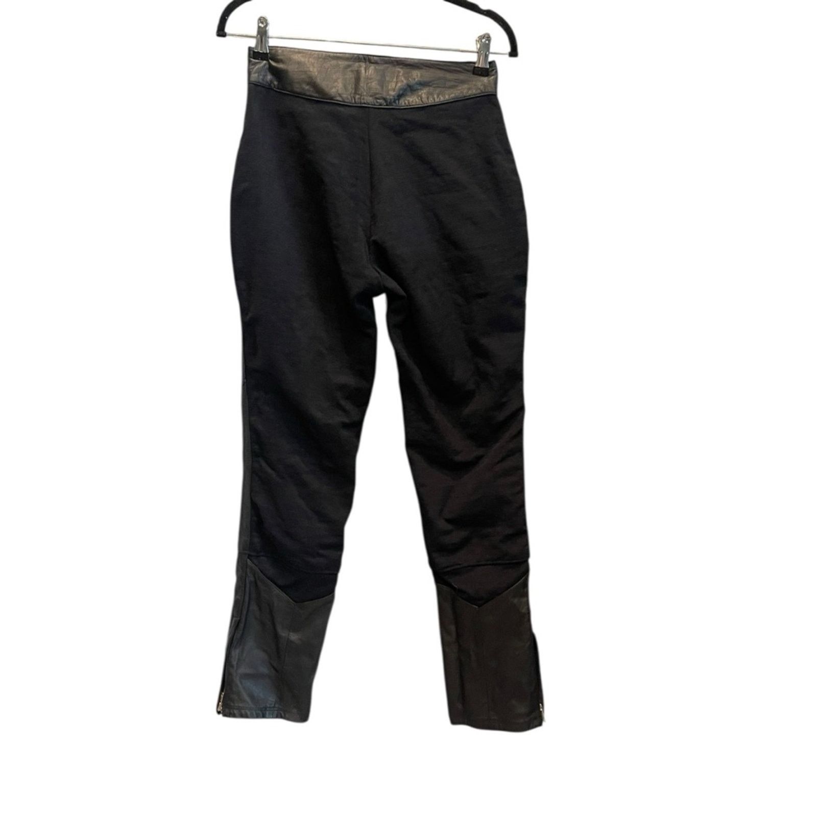 Harley Davidson Harley Davidson Pants: Black Leather Front, Spandex 36/8 Size 36" / US 14 / IT 50 - 3 Thumbnail