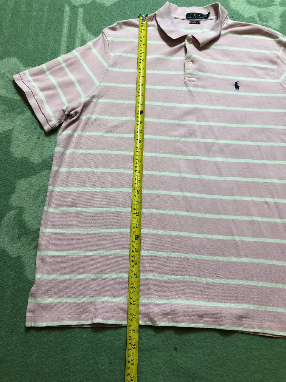 Polo Ralph Lauren Polo Ralph Lauren Pink Striped Short Sleeve Polo Custom Fit Size US XXL / EU 58 / 5 - 10 Thumbnail