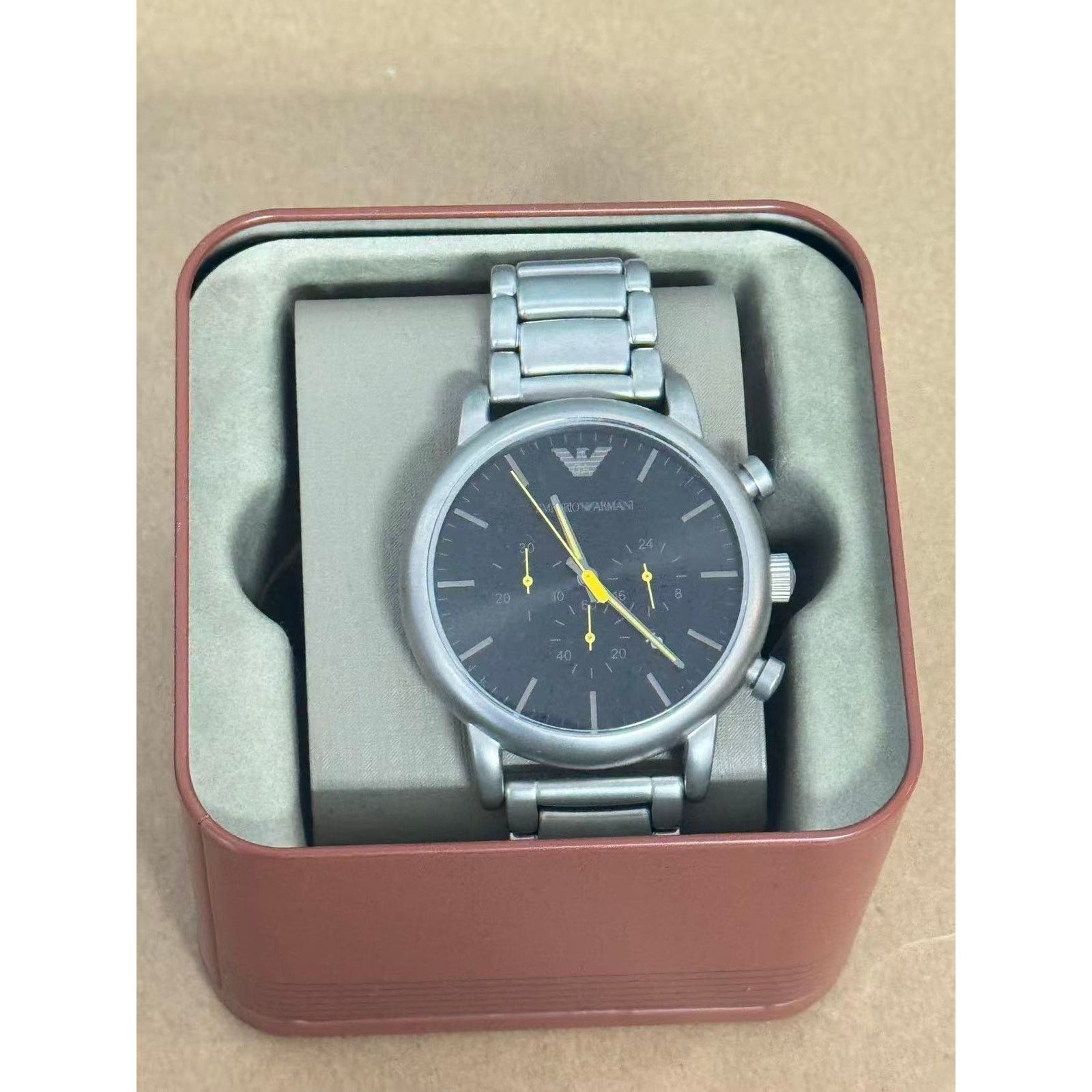 Emporio Armani Emporio Armani Luigi AR11324 Chronograph Black Dia Watch Size 46 - 1 Thumbnail