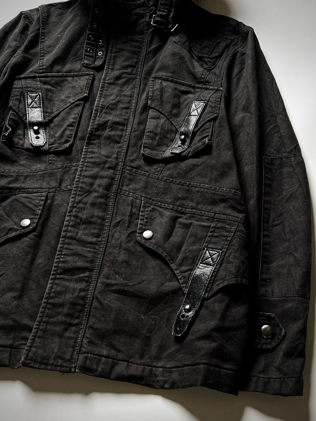 PPFM PPFM Japanese Brand Utility Fur Hooded Jacket Parka Black00s Size US M / EU 48-50 / 2 - 2 Thumbnail