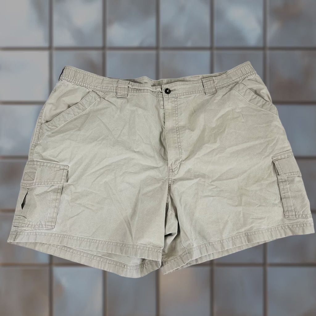 Vintage LL Bean Cargo Shorts Light Beige 100% Cotton 42 x 6 Flex Waist Casual Outdoors Men Size US 42 / EU 58 - 1 Thumbnail