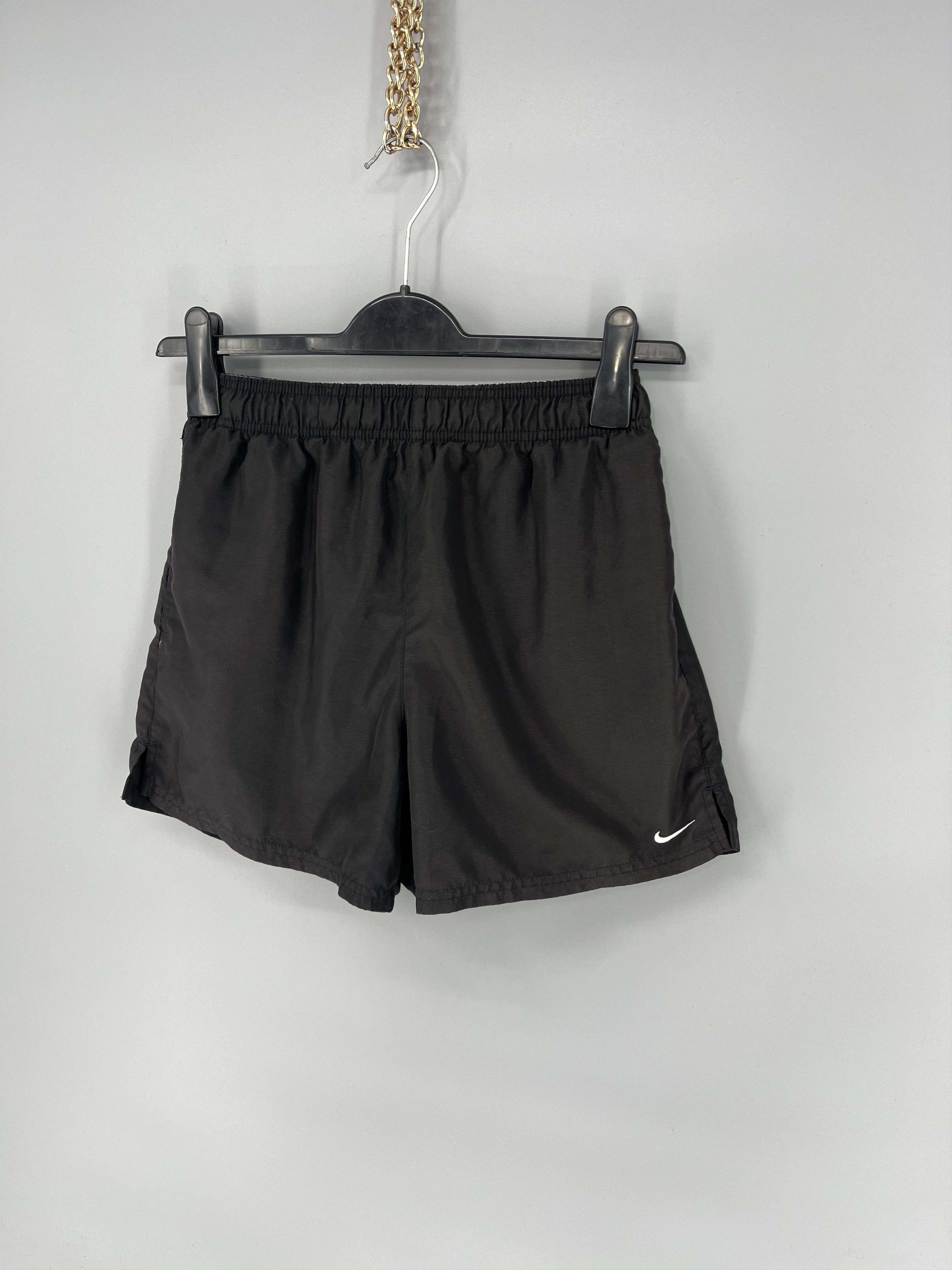 Nike 90s Vintage Nike Black Nylon Mini Swoosh Shorts Travis Style Size US 30 / EU 46 - 9 Thumbnail