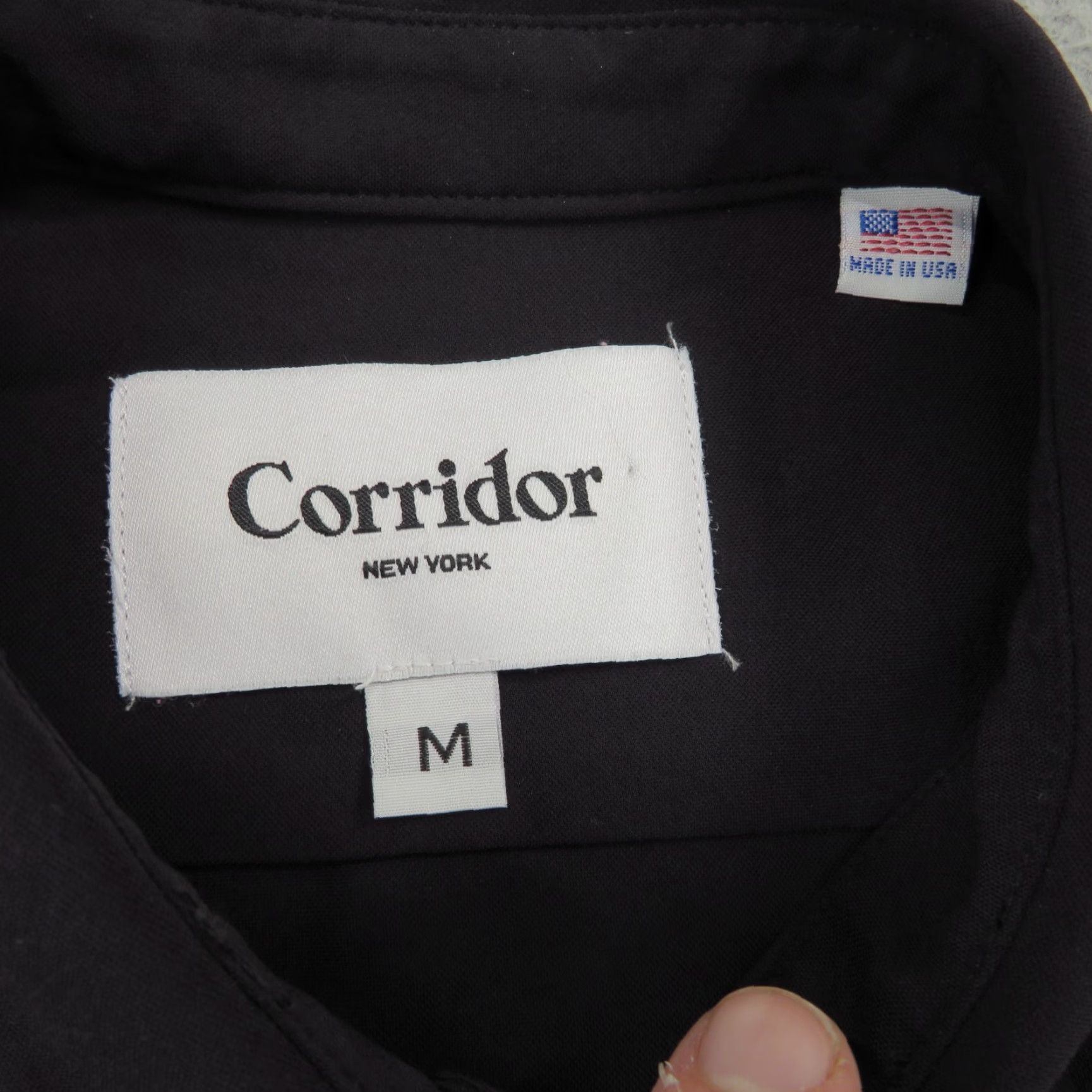 Corridor Corridor New York Shirt Womens Medium Black Vegan Silk Pocket Button Up Top USA Size M / US 6-8 / IT 42-44 - 4 Thumbnail