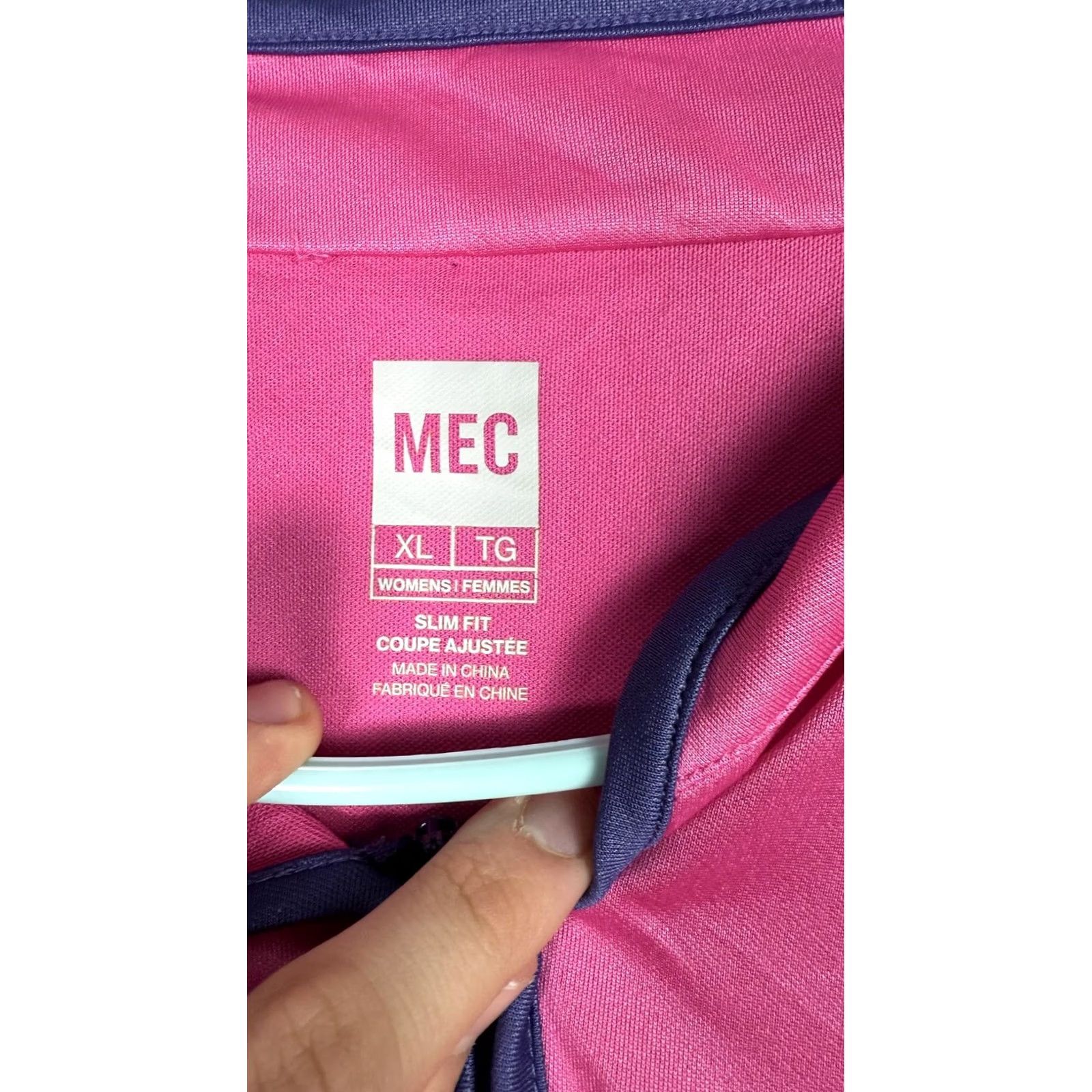 Pinko MEC Shirt Womens XL Pink Purple Short Sleeve Slim Fit Cycling Jersey Pockets Size XL / US 12-14 / IT 48-50 - 3 Thumbnail