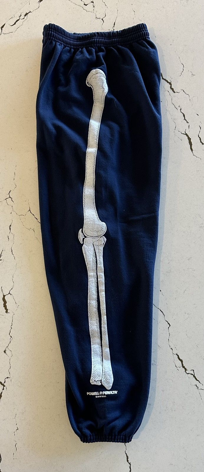 image of Powell Peralta Leg Bones Sweatpants in Blue, Men's (Size 32)