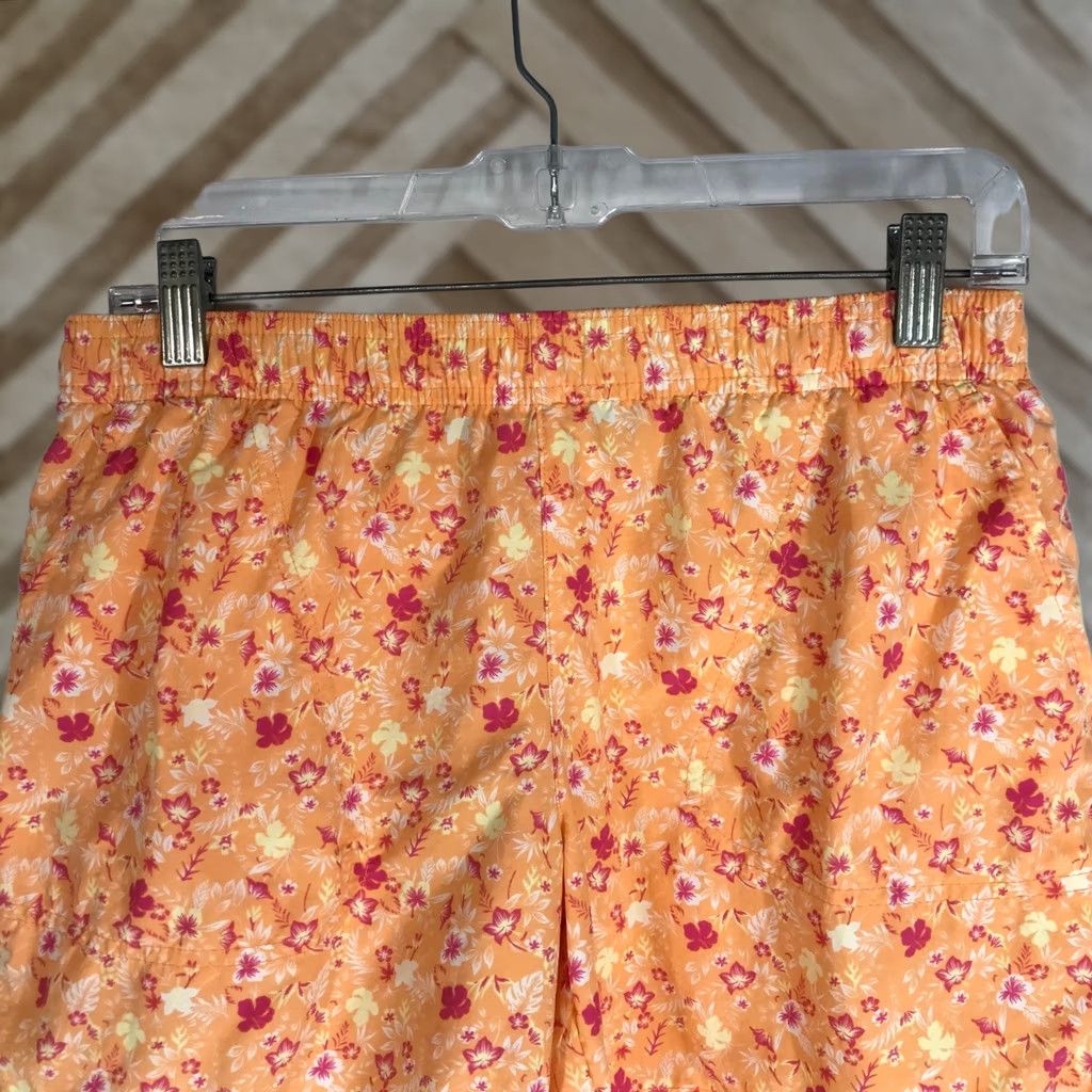 Vintage Columbia Women's Orange Floral Print Athletic Shorts S Regular Size 28" / US 6 / IT 42 - 1 Thumbnail