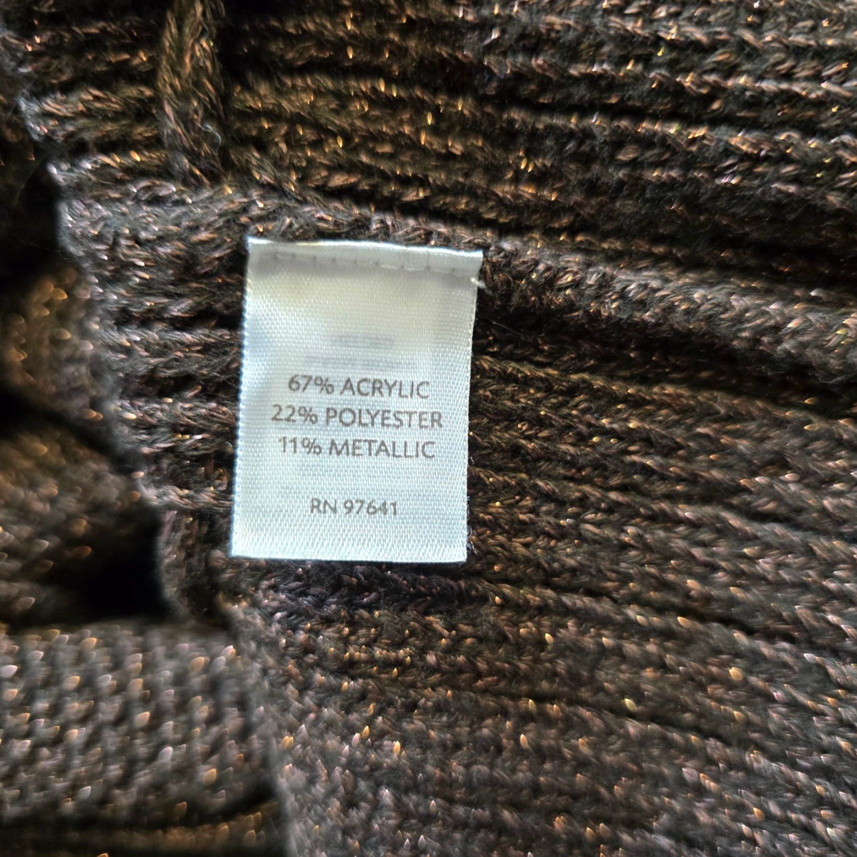 J. Jill VINTAGE J Jill Cardigan Womens XL Brown Sweater Button Shimmery Career Casual Size XL / US 12-14 / IT 48-50 - 7 Thumbnail
