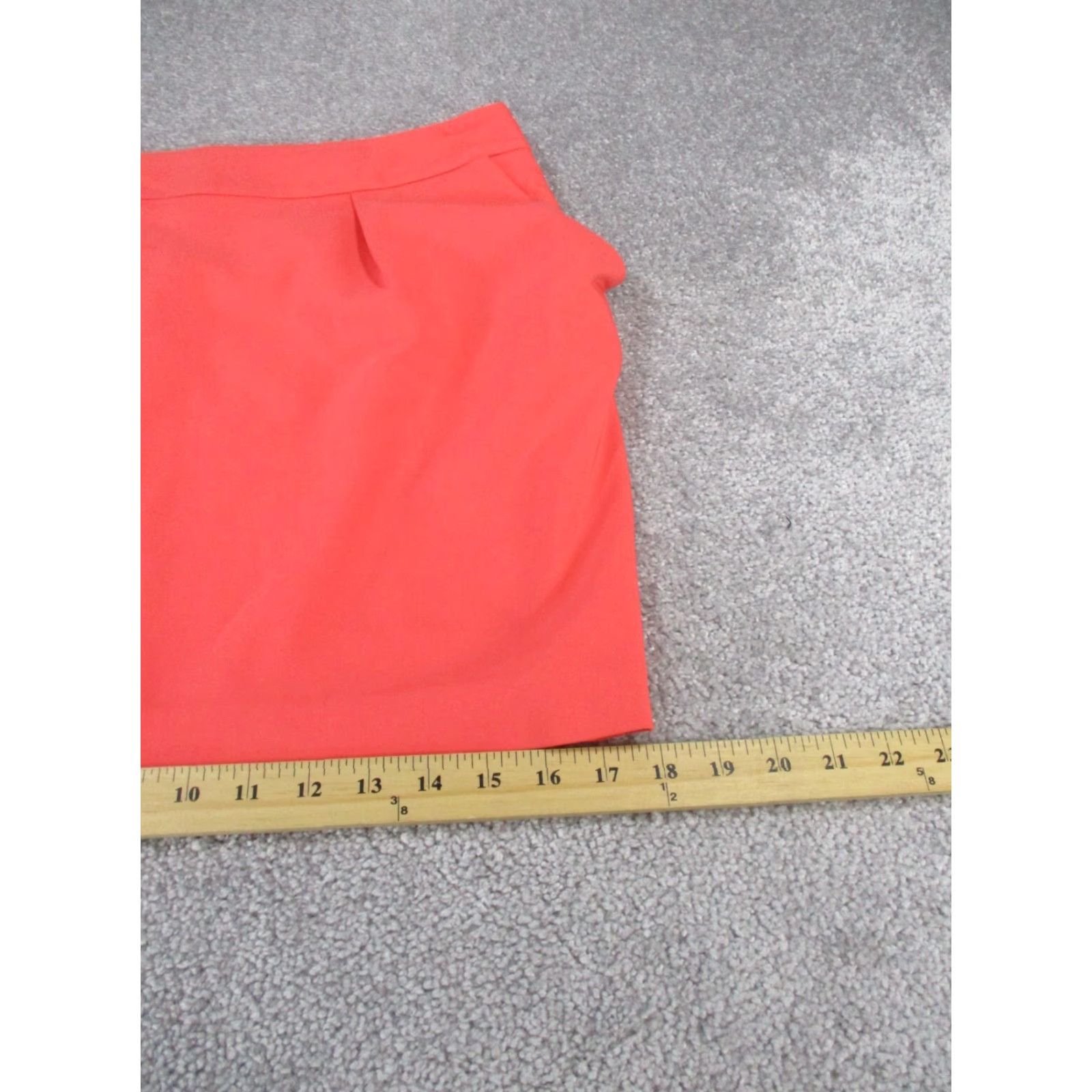 Zara VINTAGE Zara Women's Skirt Short Pencil Pleated Pockets Orange Red 80s Party Casual Size 36" / US 14 / IT 50 - 5 Thumbnail