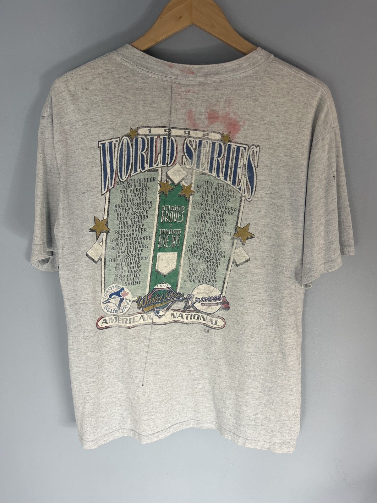 MLB × Vintage Vintage 1992 World Series Blue Jays vs Braves MLB Tee Size US L / EU 52-54 / 3 - 3 Thumbnail