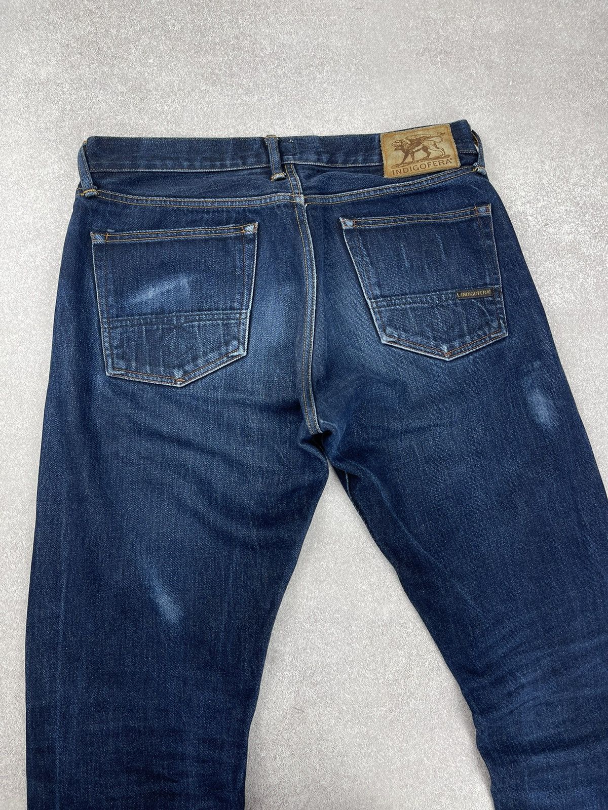 Indigofera Vintage Indigofera Selvedge Distressed Denim Jeans Size 34 Size US 34 / EU 50 - 12 Thumbnail