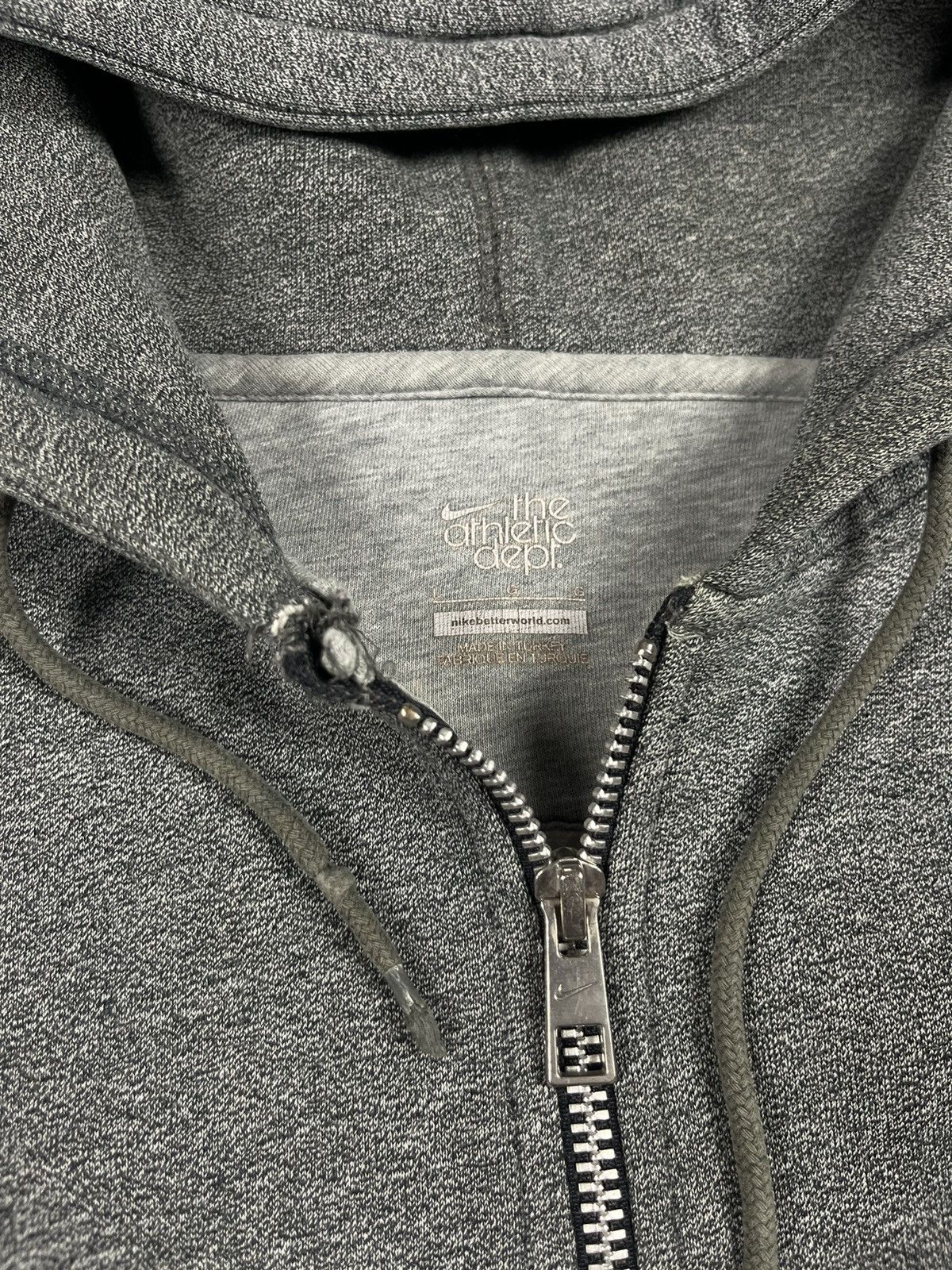 Nike Vintage Nike Y2K Baggy Zip Hoodie Swoosh Grey Athletic Dept Size US L / EU 52-54 / 3 - 8 Thumbnail