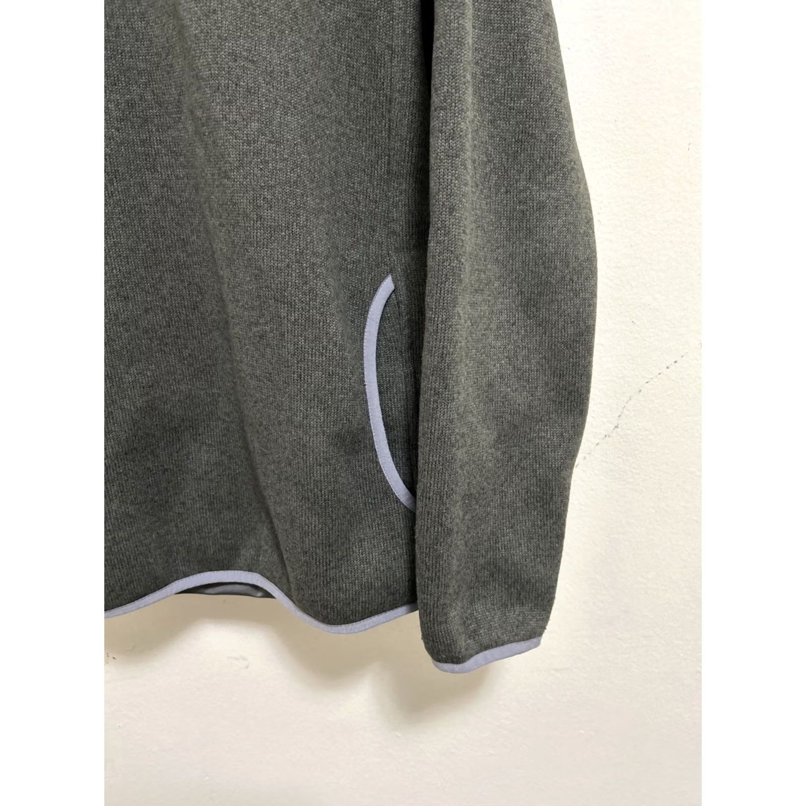 Vintage L.L. Bean Sweater Fleece Womens S Olive Green 1/4 T-Snap Pullover Logo 292726 Size S / US 4 / IT 40 - 4 Thumbnail