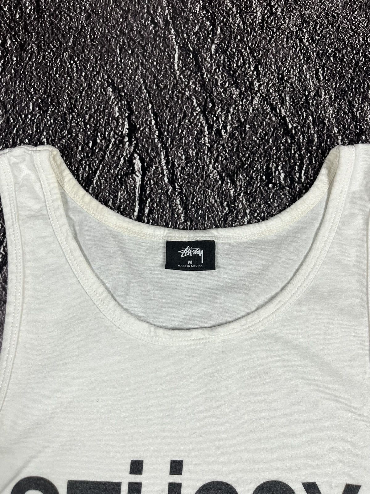 Stussy Vintage Stussy Tank Tops White Big Logo Y2K T Shirt Size M Size US M / EU 48-50 / 2 - 4 Thumbnail