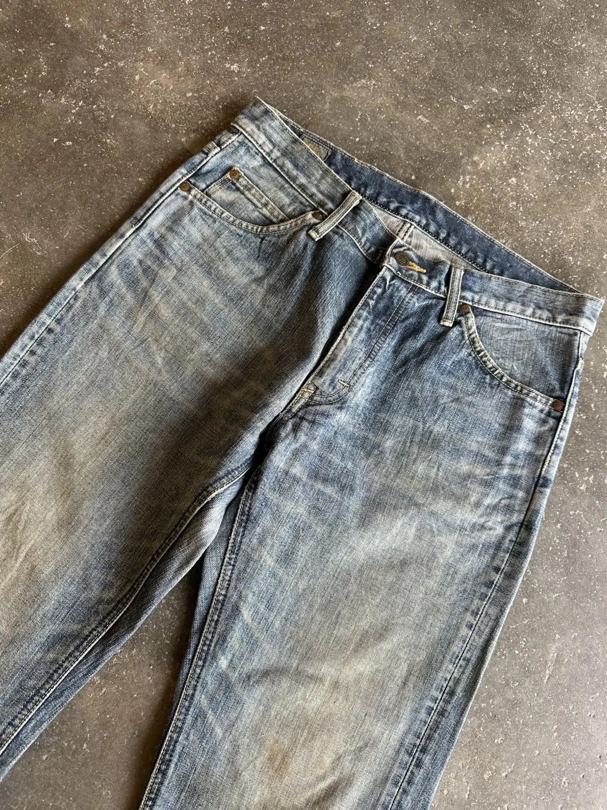 Lee W32 L33 FLARE/BOOTCUT VTG LEE JEANS RARE PATINA DENIM PANTS Size US 32 / EU 48 - 2 Thumbnail