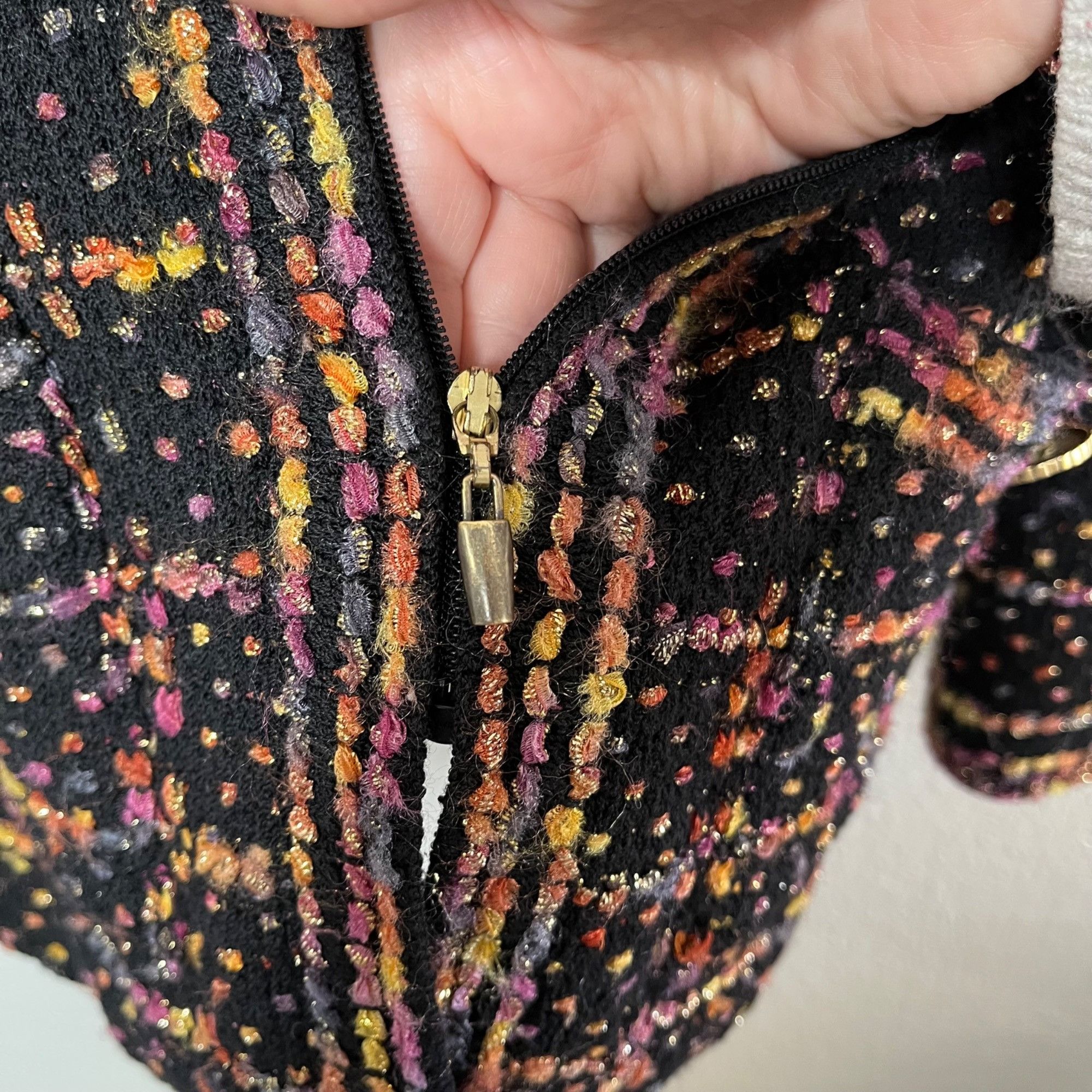 St. John St. John Womens Tweed Knit Multicolor Blazer Jacket Front Po Size XS / US 0-2 / IT 36-38 - 10 Thumbnail