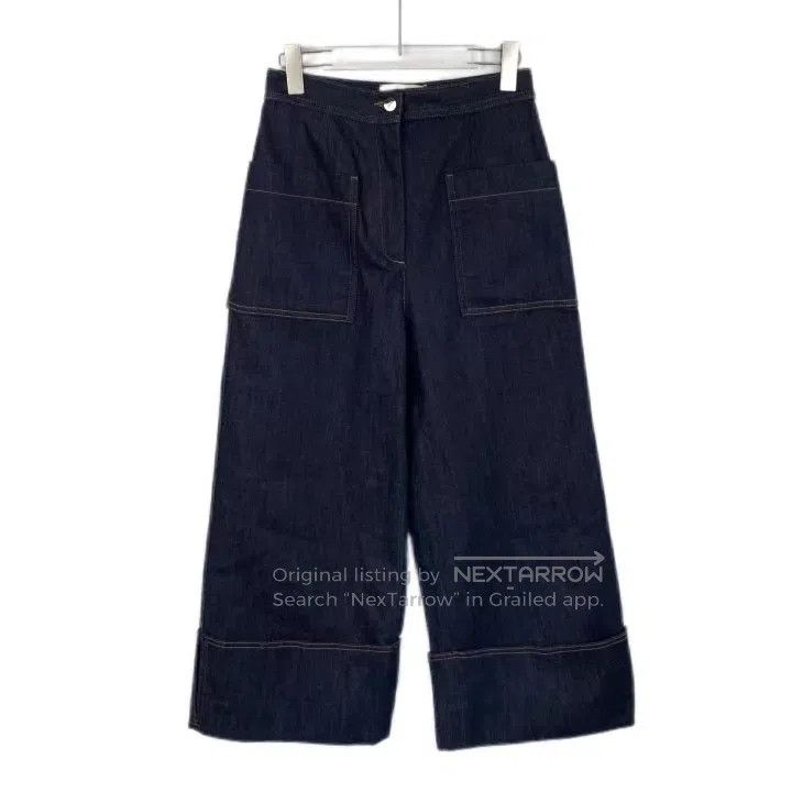 Fendi Fendi Dark Blue Cotton Denim Wide Leg Pants Size 27" / US 4 / IT 40 - 1 Thumbnail