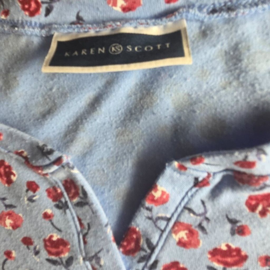 Other Karen Scott baby blue shirt flowers small women's T-shirt Size S / US 4 / IT 40 - 4 Thumbnail