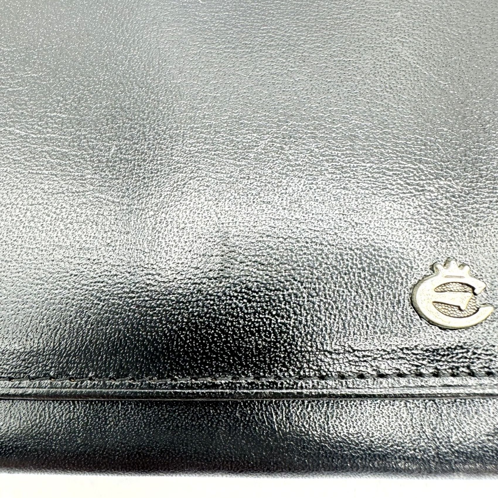 Vintage VTG Esquire Wallet Leather West Germany Black S Unisex Card Money Folding Button Handmade Size ONE SIZE - 2 Thumbnail