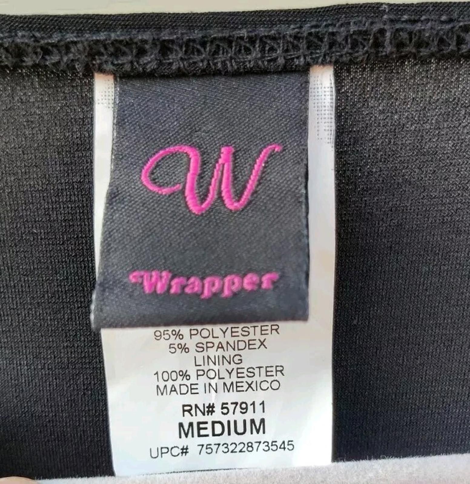 Other Wrapper Womens Juniors Size Medium Dress Short Sleeve Black Size M / US 6-8 / IT 42-44 - 6 Thumbnail