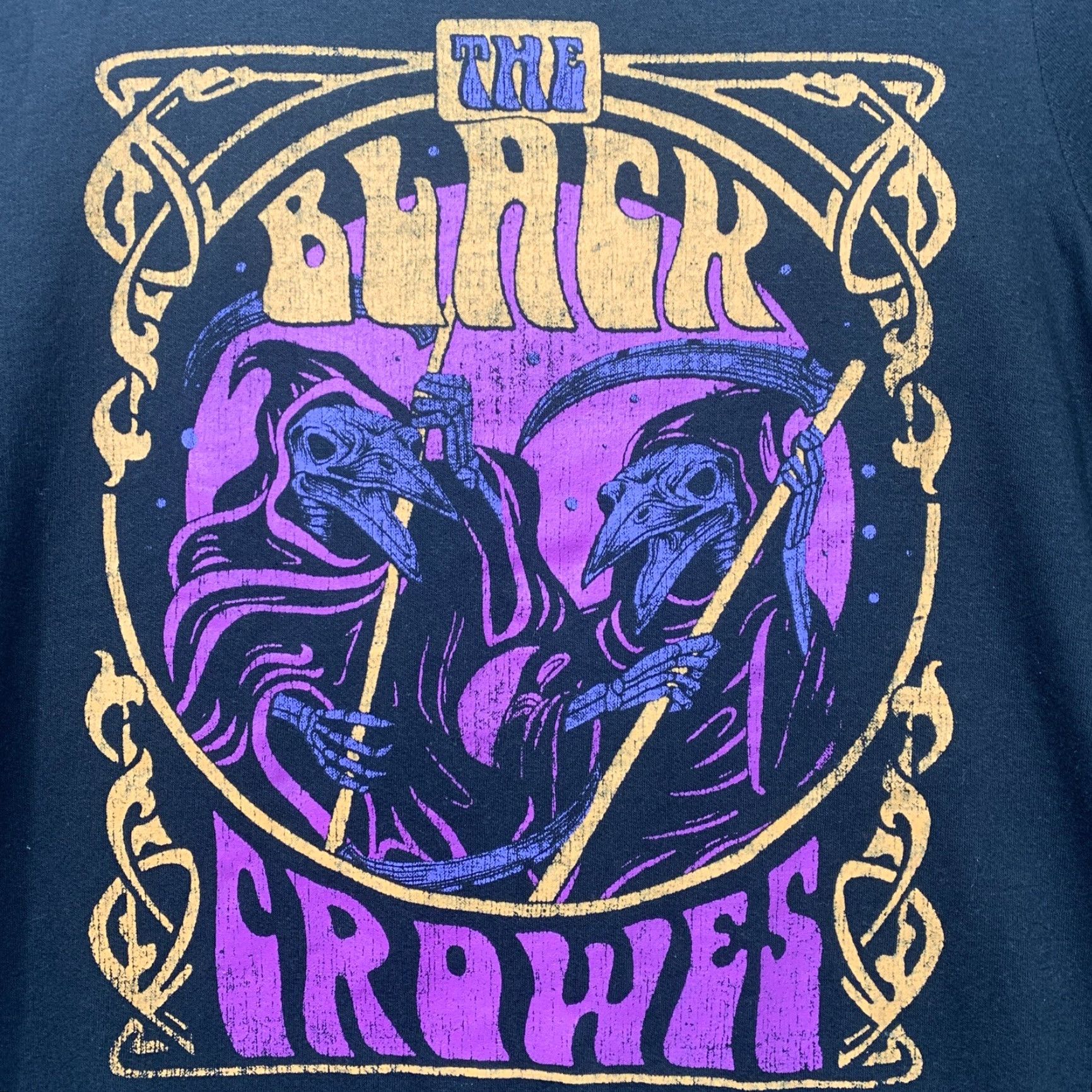 Vintage The Black Crowes Sweatshirt Women’s XS Black Purple Orange Lg Graphic NWT Size XS / US 0-2 / IT 36-38 - 7 Thumbnail